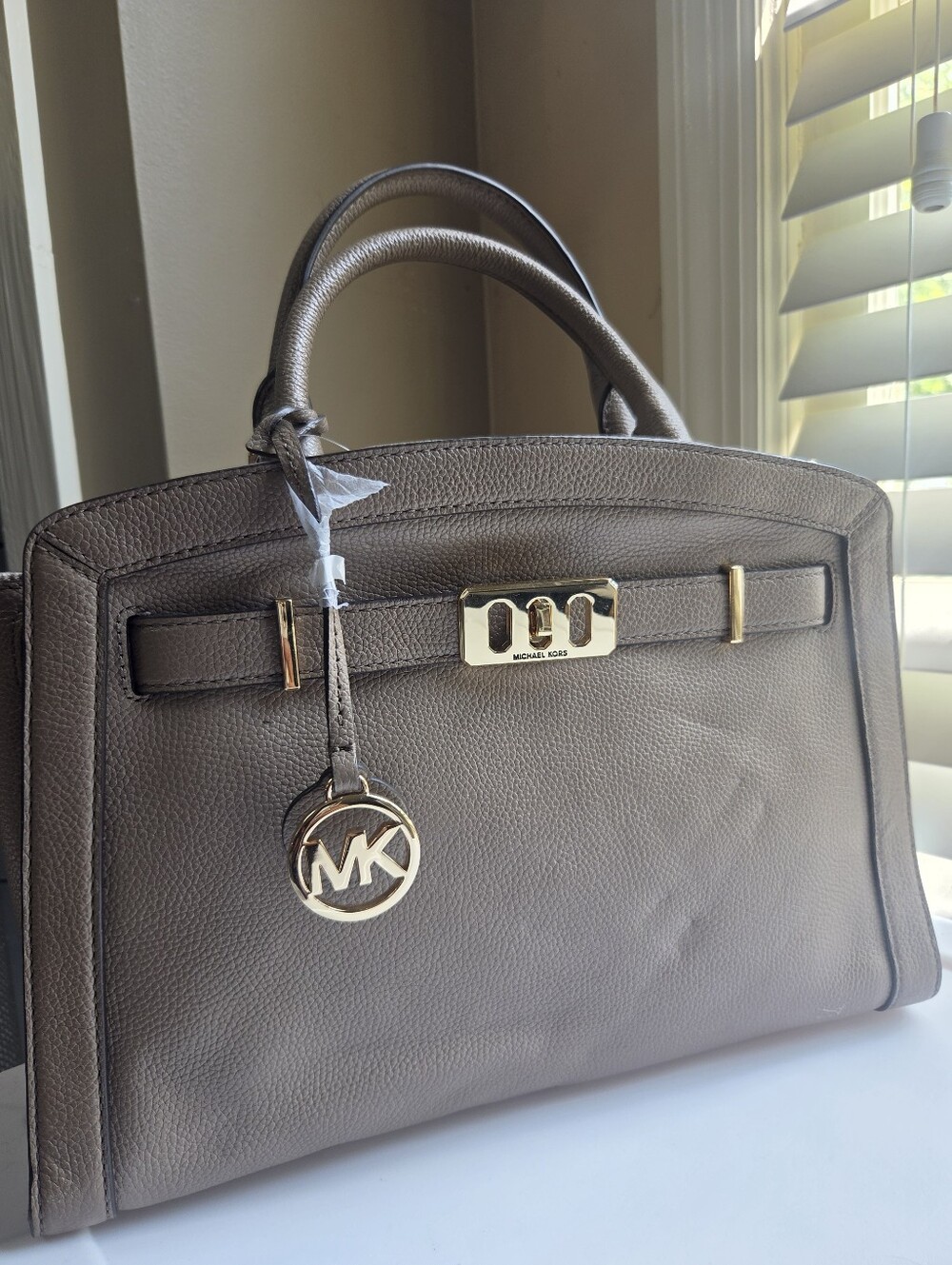 Leather Top-Handle Satchel - Picture 5 of 5
